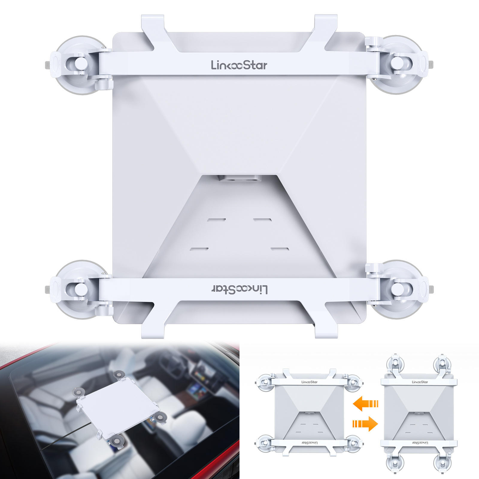 Starl<i></i>ink Mini Car Suction Cup Mount - Portable Bracket for SpaceX Satellite Internet | S2032H Model